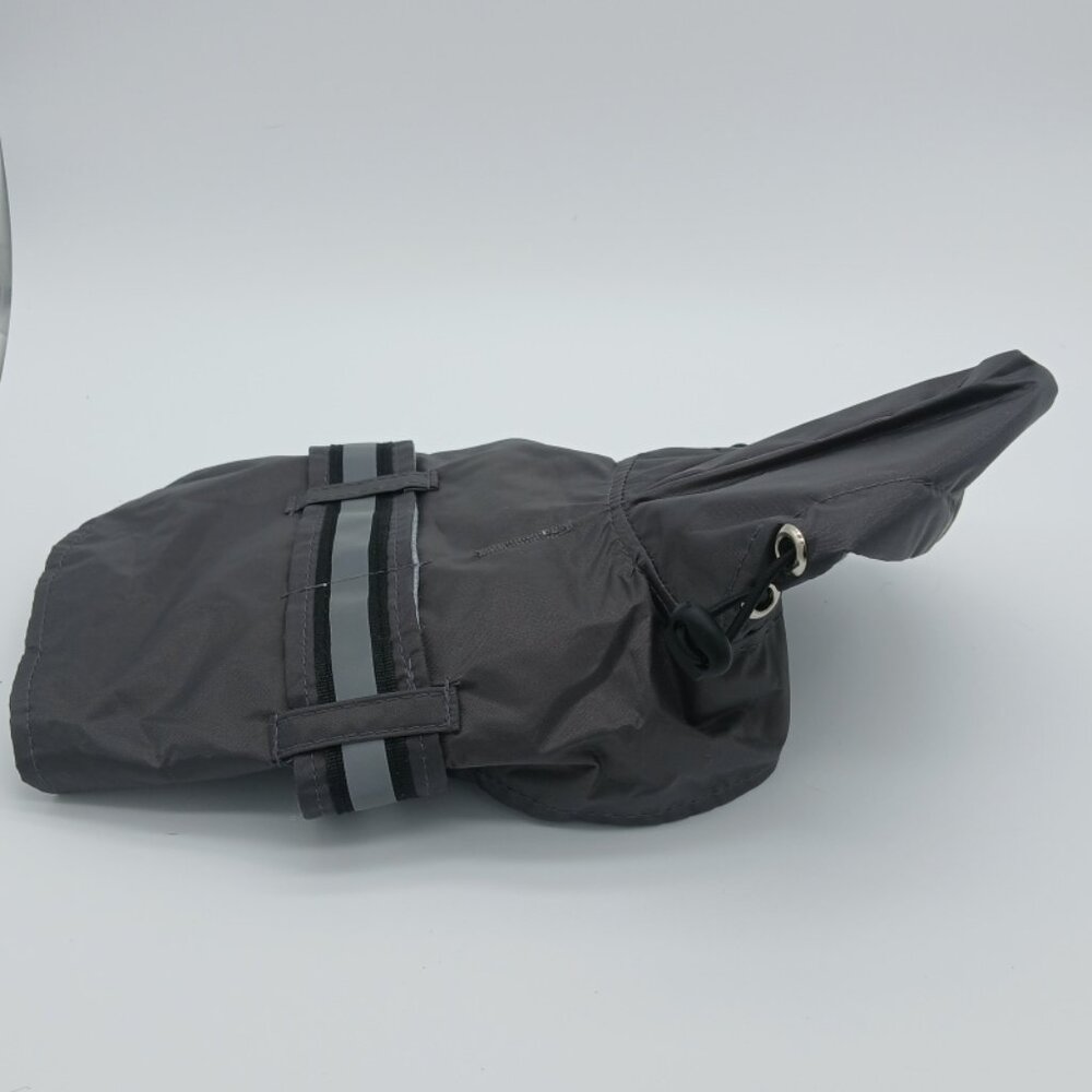 Black Reflective Dog Rain Jacket with Hood